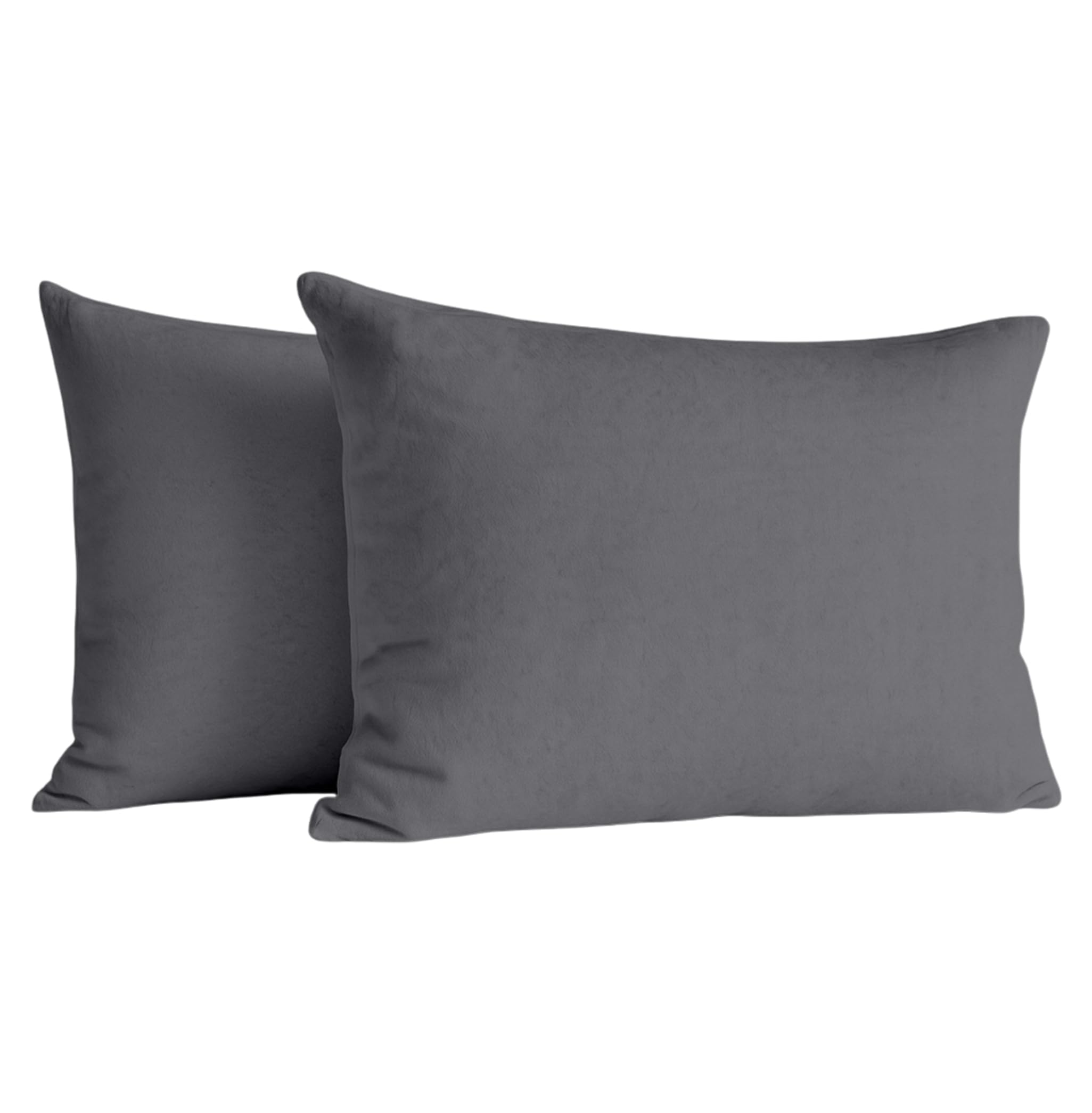 Egypto Grey 100% Brushed Cotton Thermal Flannelette Pillowcase Pair - Soft, Cozy, Warm, Thermal Pillow Covers For Home, Bedroom Décor,
