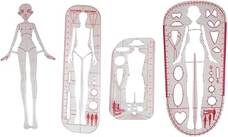 CarpNettore 4pcs Fashion Drawing Saller Model, 4 Model Models, Clothing Measuring French Curve