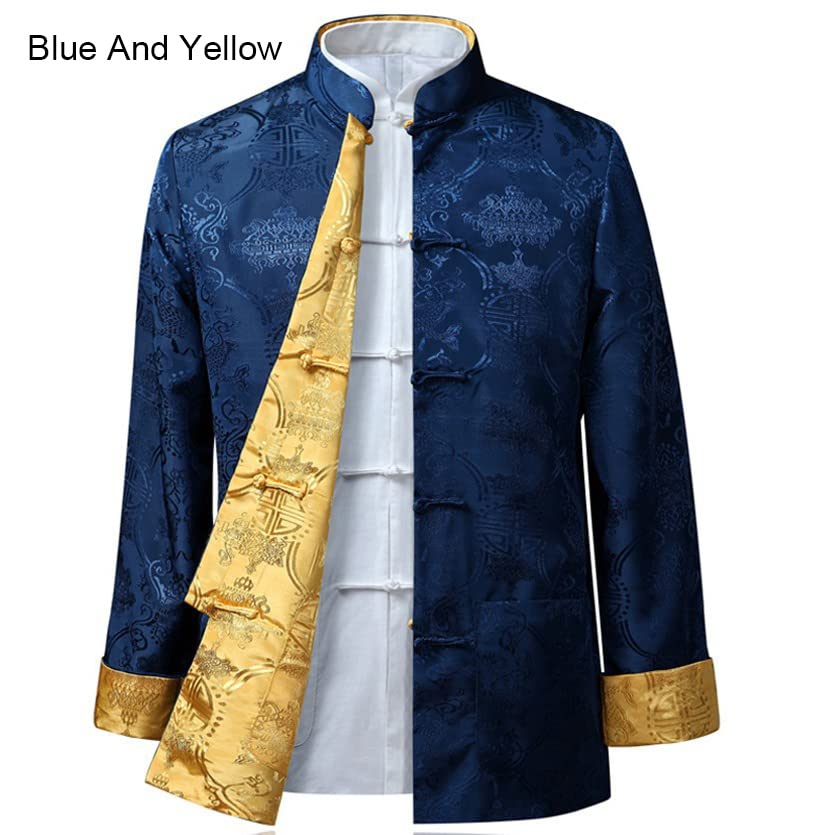 ZMIN Tang Suit Chinese Style Blouse Shirt Traditional Chinese Clothing For Men's Jacket Kung Fu Clothing Both Sides Party4