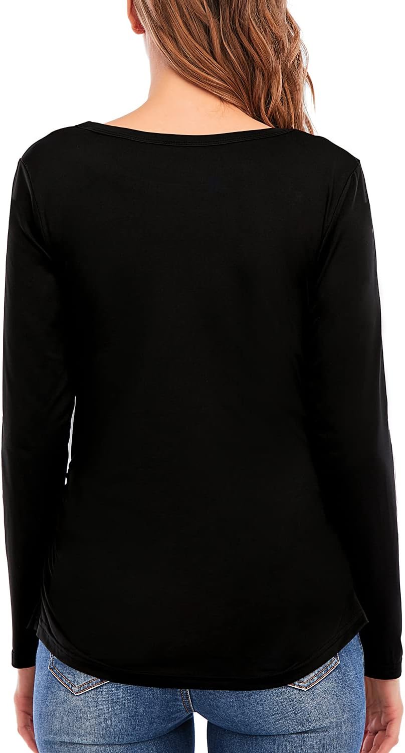 DDSOL Women Halloween Skeleton Maternity Shirt Long Sleeve Pumpkin Skeleton Baby Pregnancy Tops - Image 7