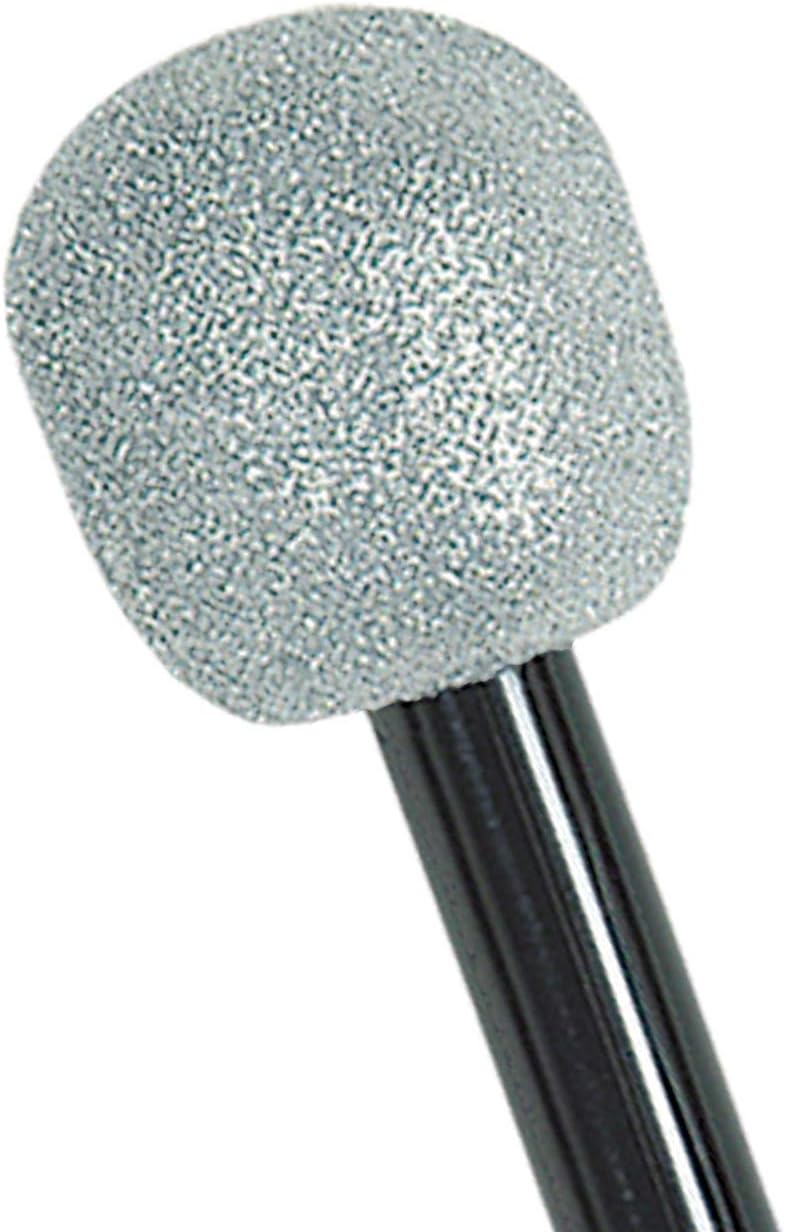 Beistle Glittered Microphone – Silver Glitter Microphone Prop with Black Handle for Music Theme Decorations, Karaoke Party Accessories, Stage Performance Décor and Photo Event Displays, 10 In