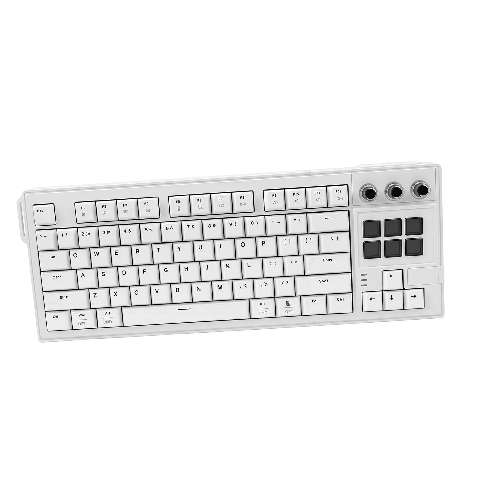 78-klawiszowa Klawiatura Mechaniczna, Podświetlenie RGB, Wymienne Przełączniki czerwone. (WHITE)