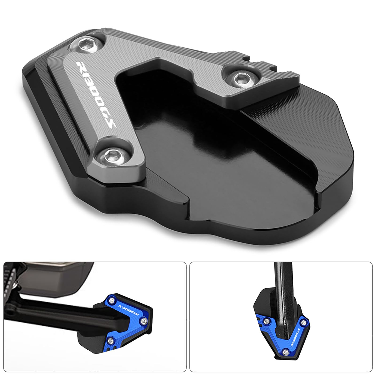 Compatible avec R 1300 GS 2024 2025 Moto Support de Plaque de Support de Béquille Latérale Plaque Agrandir Pad pour R1300GS Adventure 2024 2025