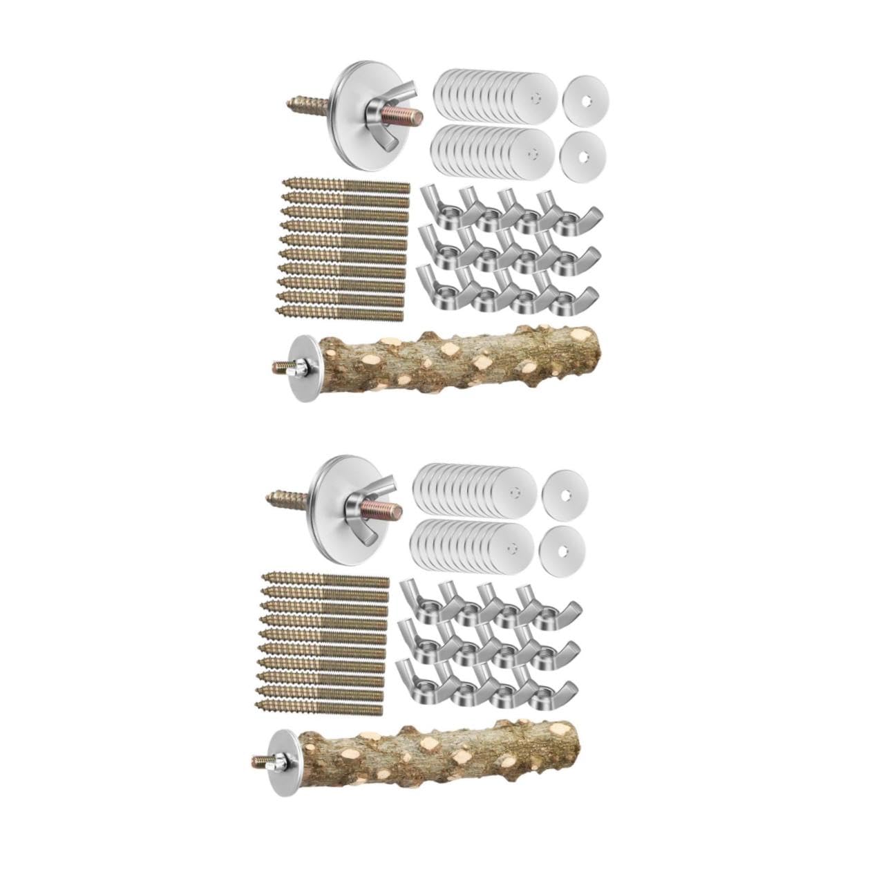 Vis pour Perchoir de Cage à Oiseaux contre les Supports Instables - Kit de 24 Pièces