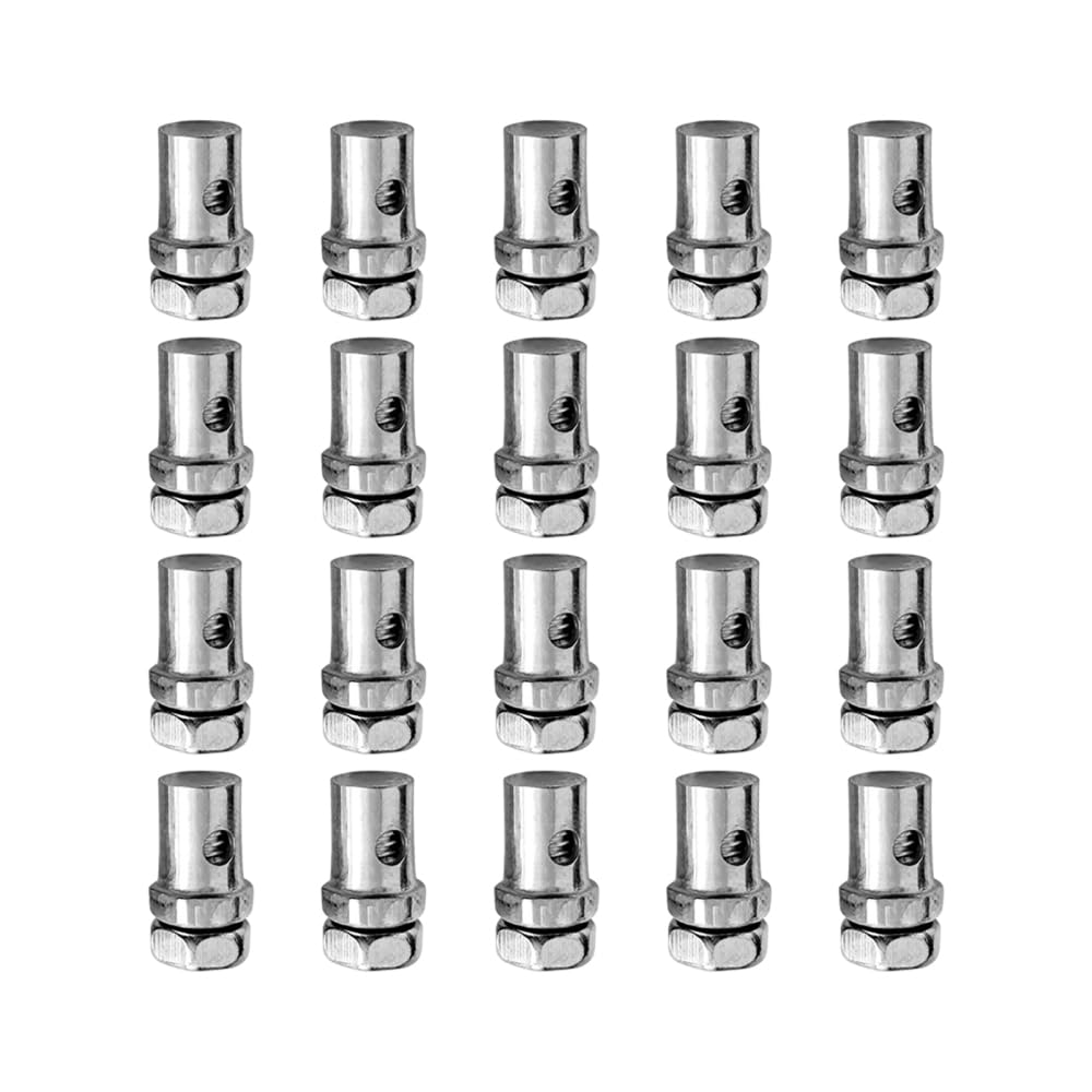 20 Embouts Câble Frein/Accélérateur 0.3cm - Acier Inoxydable Argenté Pour Moto, Vélo