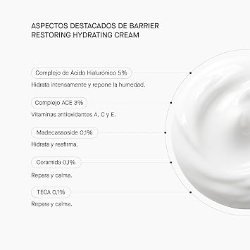 Transparent Lab Barrier Restoring Hydrating Cream Ultra Moisturizing Face Cream 50ml - with Ceramides, Hyaluronic Acid and Centella Asiatica, Repairs Skin Barrier and Intensely Hydrates