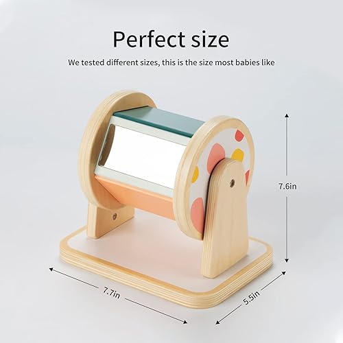 Miniatura 4 de Montessori - Tambor giratorio Montessori, juguetes Montessori para bebés de 6 a 12 meses, juguetes montisory para bebés de 1 año, juguete de madera