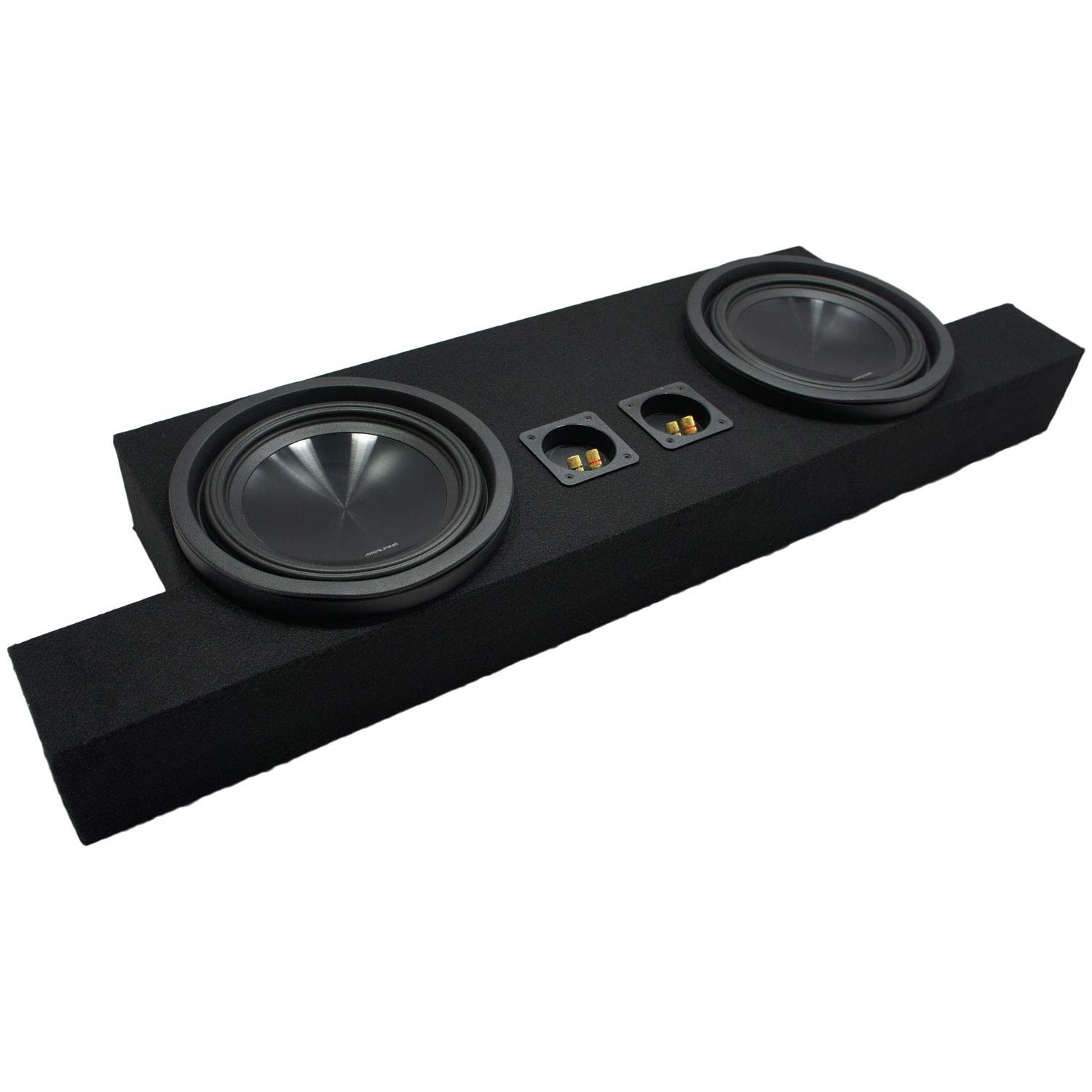 American Sound Connection Compatible with 2004 2005 2006 2007 2008 2009 2010 2011 2012 Chevy Colorado Crew Cab Truck Alpine SWT-10S4 Car Audio Subwoofers Dual 10