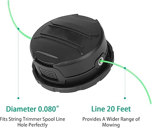 Miniatura 3 de DWO1DT995 - Cabezal de repuesto compatible con Dewalt DCST920 DCST922 DCST925 DCST970 DCST990 DCST991, bobinas de repuesto de 20 pies y 0.080