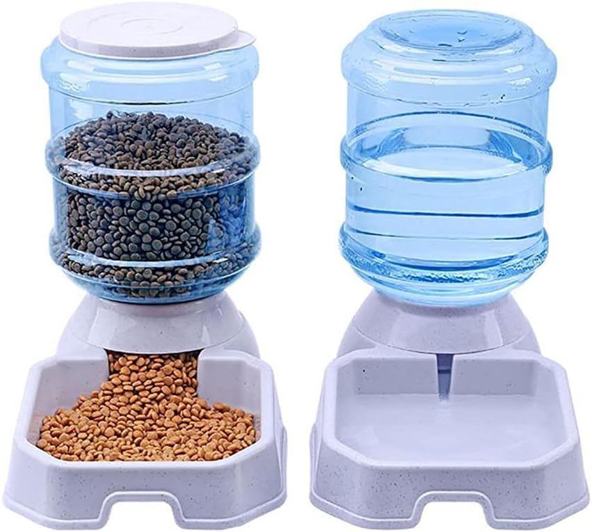 3.8L Automatic Pet Feeders Dog Drinking Bowl Large Capacity Water Food Holder Dogs Supplies (Color : A, Size : One Size) (F One size)