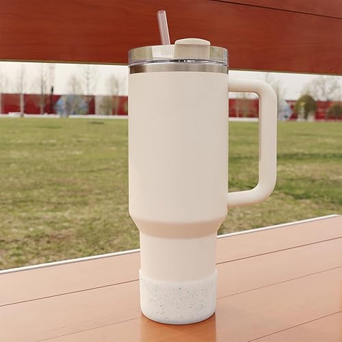 Vista 82 de WORBSS - Funda protectora de silicona con purpurina para vaso Stanley Cup H2.0 20 30 40 onzas y Hydro Flask de 18-24 onzas con 2.85-3.0 pulgadas