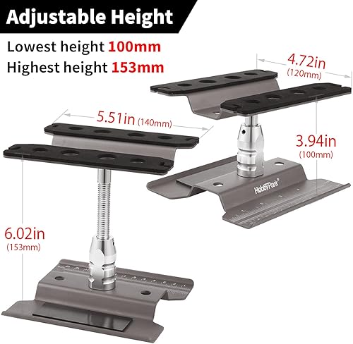 Miniatura 2 de HobbyPark RC Car Work Stand Aleación de aluminio para 1:10 1:12 1:16 1:18 Camiones Buggies en carretera Touring Drift