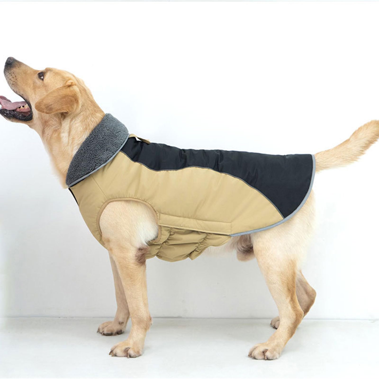 Gilet en fourrure unie pour chiens de petite et grande taille - Combinaison douce - Pull d'hiver thermique