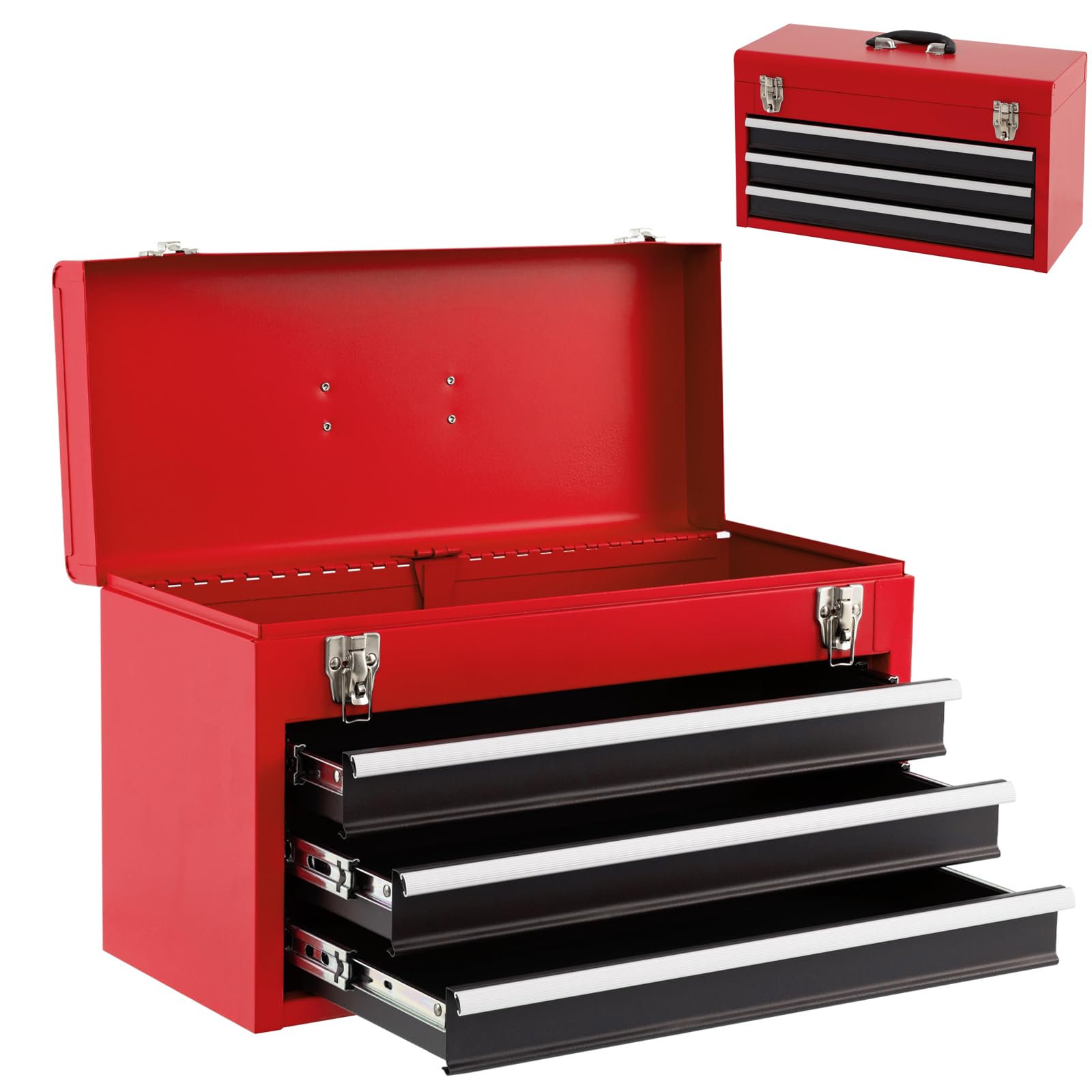 Goplus Tool Box with 3 Drawers 4 Tier