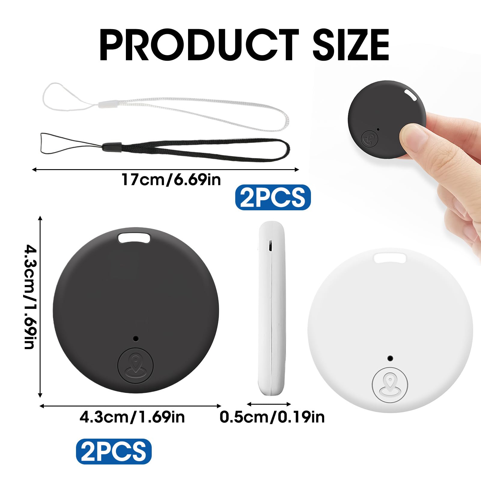 Localizzatore Bluetooth 5.2 Per Chiavi E Oggetti - 2 Pezzi Con App, Telecomando Wireless, Compatibile IOS/Android - Foto 3