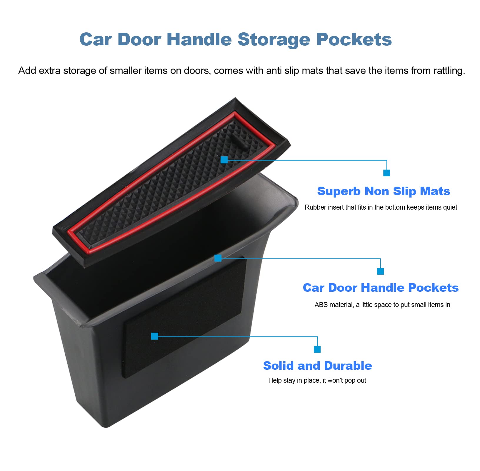Coleya Armleuningvak, compatibel met Mazda CX-30 2019-2023, opbergdoos voor middenarmleuningen, Mazda CX30, armleuningorganizer met antislipmat (rood