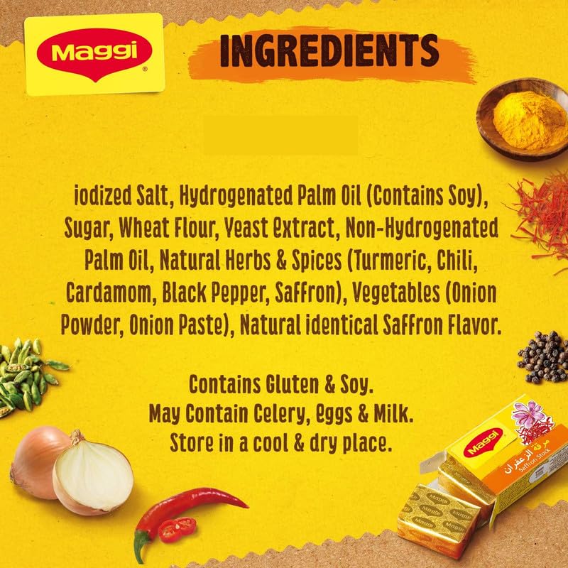 Image of SFU E Com Maggii Vegetable Stock Cubes, Pack of 6, A Flavorful Convenient Seasoning Crafted From The Goodness of Real Vegetables and A Blend of Carefully Selected Herbs & Spices 6 Cubes (108 G)