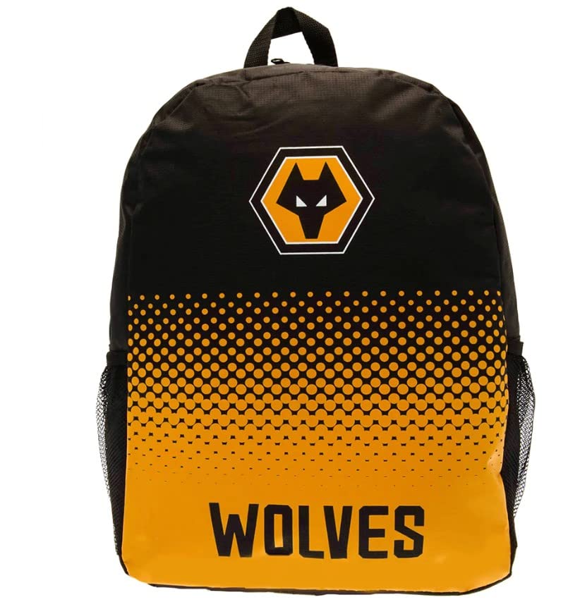 Premier Life Store Wolverhampton Wolves Fade Backpack Football Gift Boys & Girls School Bag
