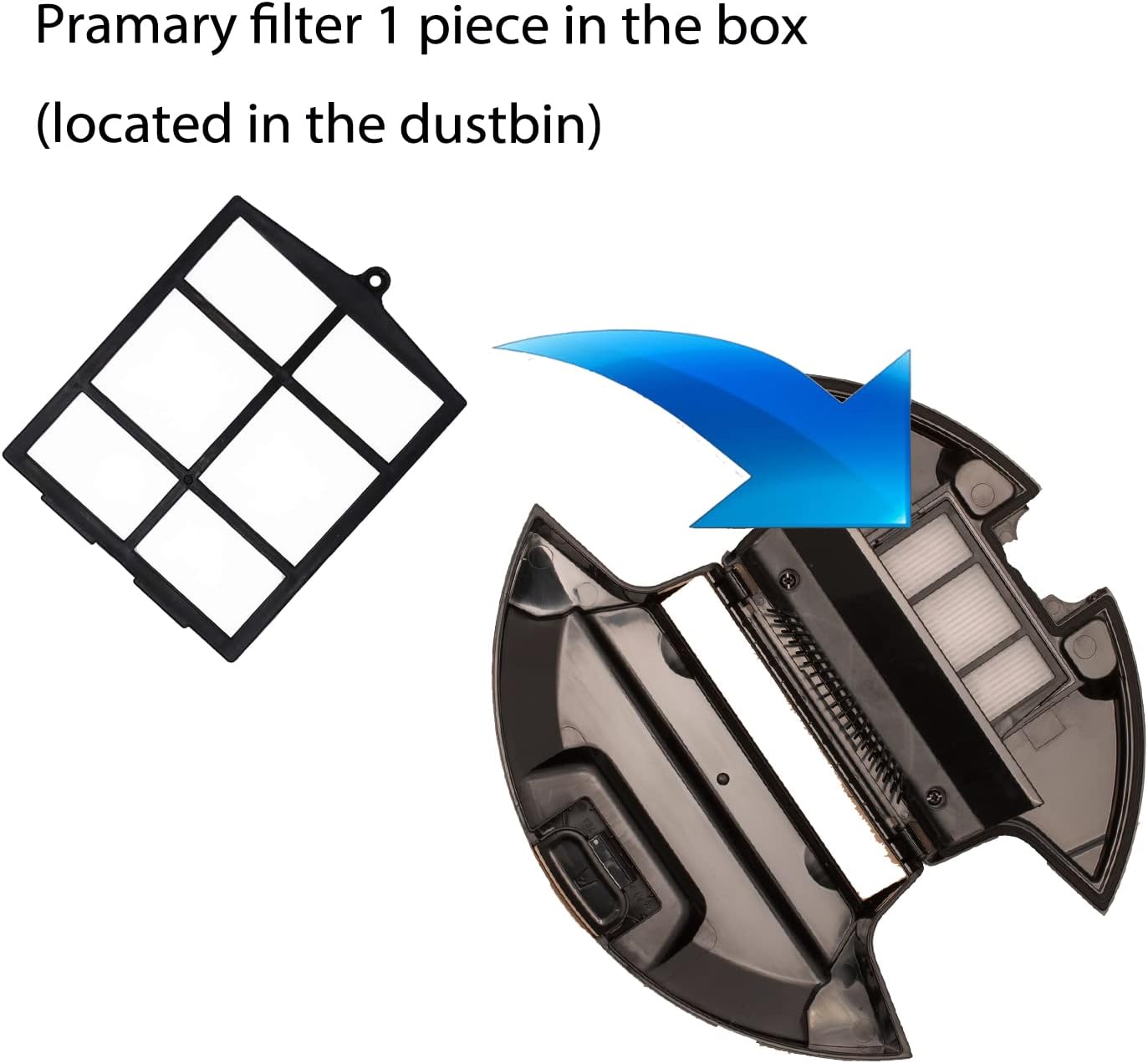 Primary filter for Shark IQ Robot Vacuum dustbin