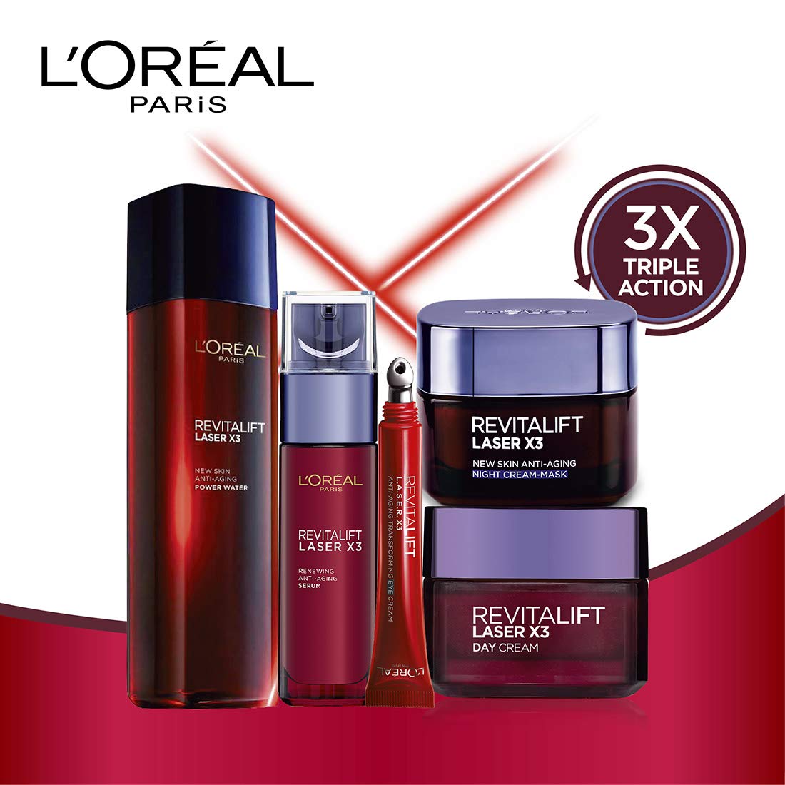 L'Oreal Revitalift Laser X3 Anti Aging Power Water 175ml/5.83oz : Amazon.com.au: Beauty