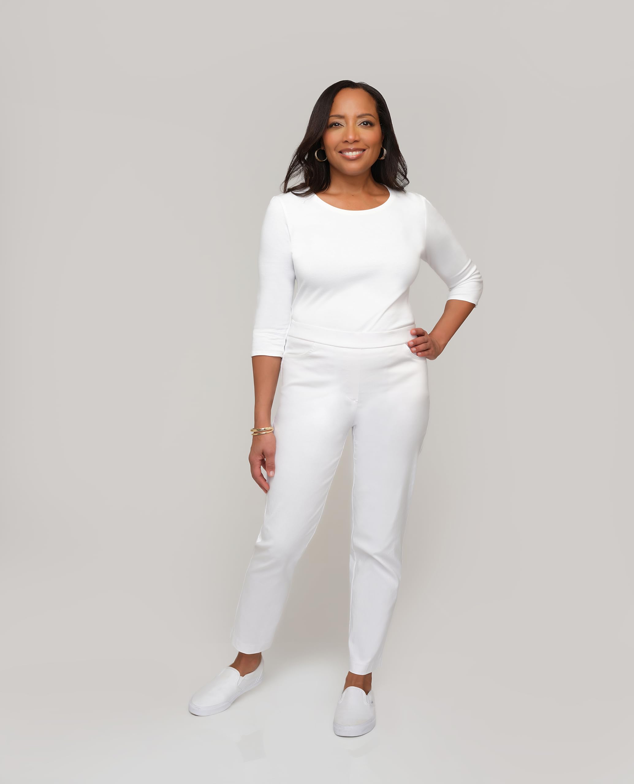 Alfred Dunner Allure Slimming Petite Stretch Pants - Modern Fit - Pantalones Mujer