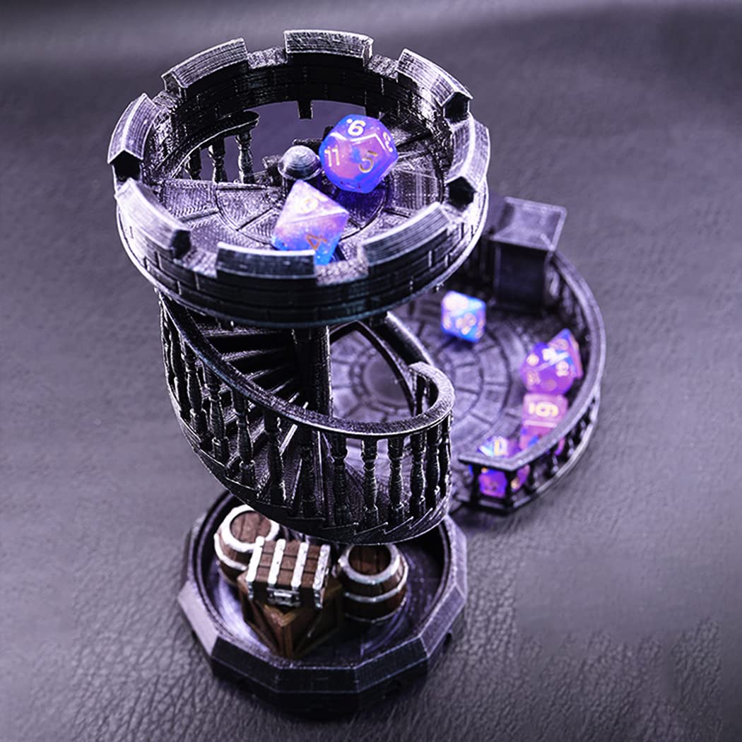 Amazon.co.jp: LANGWEI トレイ付きのダイスタワー城、ダンジョンズ