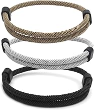 Pulsera de Cuerda de Vela para Hombres, Pulsera Surfer Hecha a Mano, Pulsera Ajustable de Paracord para Hombres y Mujeres, Pulsera Trenzada Resistente al Agua