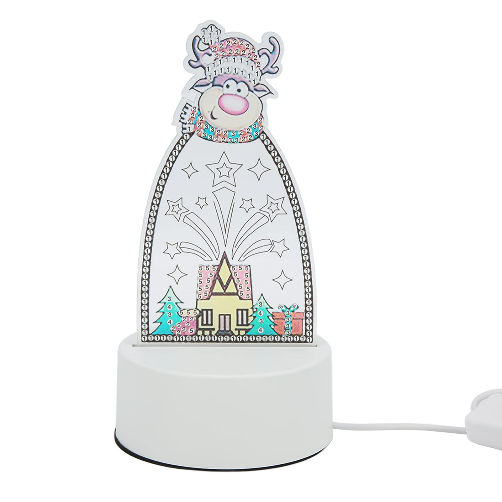 5D Rhinestone Painting Lamp, USB Interface Beautiful and Practical Three Dimensional Effect Art Painting Night Light for Ornaments for Decoration