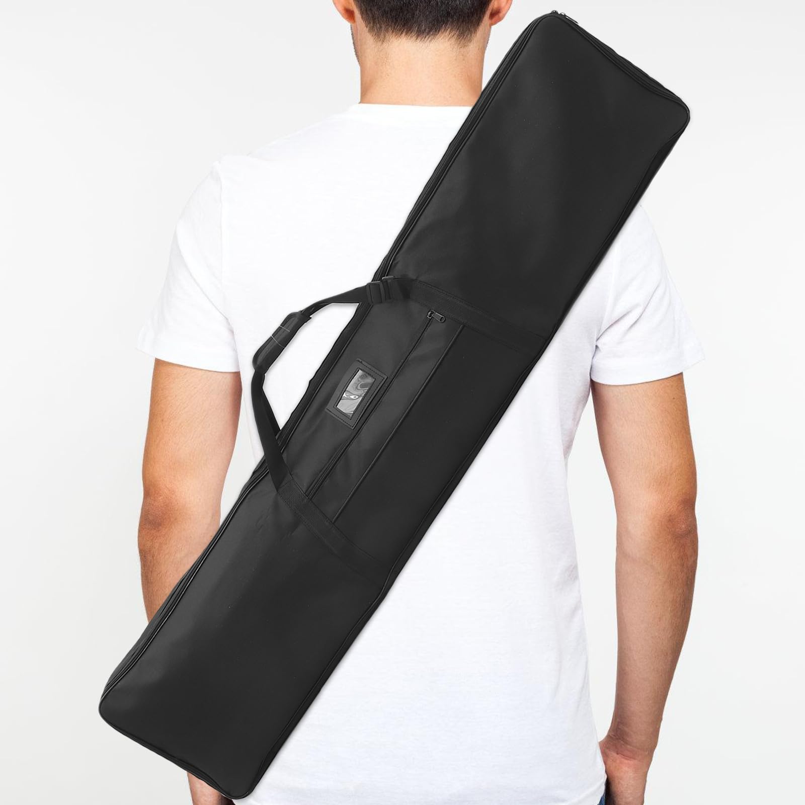 DECHOUS Bolsa de Lona Negra para Recurvada Gran Capacidad, Diseño Interior con Correa para Mantener el Equipo, Cómoda para Uso en Exteriores