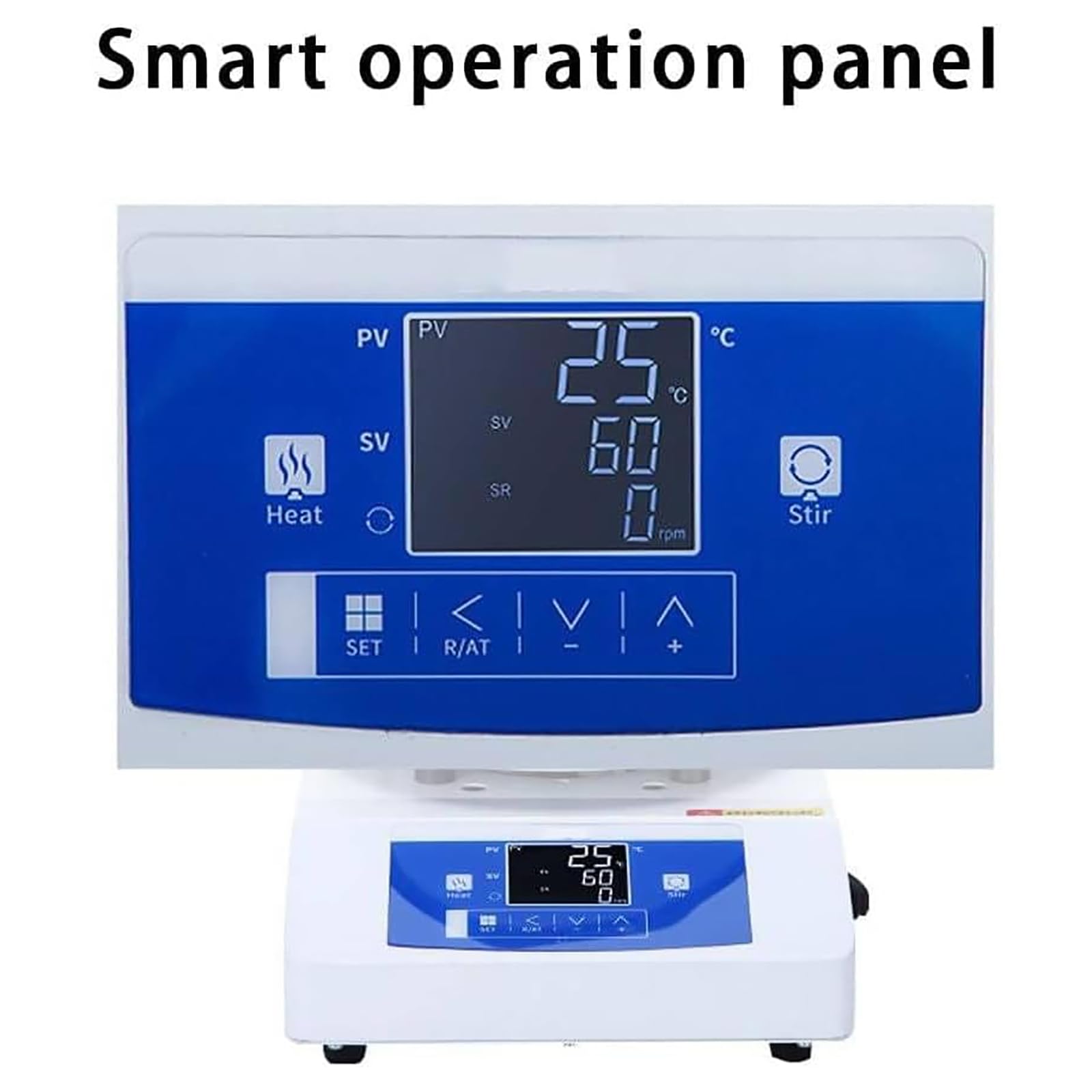 Mezclador magnético de 2 litros con calefacción, 50-2000 RPM, 500 W para baños de agua y aceite de laboratorio, olla agitadora magnética para una mezcla eficiente de líquidos