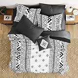 CASAAGUSTO Queen Comforter Set, 8 Pieces Boho Comforter Set, Microfiber Cozy Bohomian Bedding Set wi