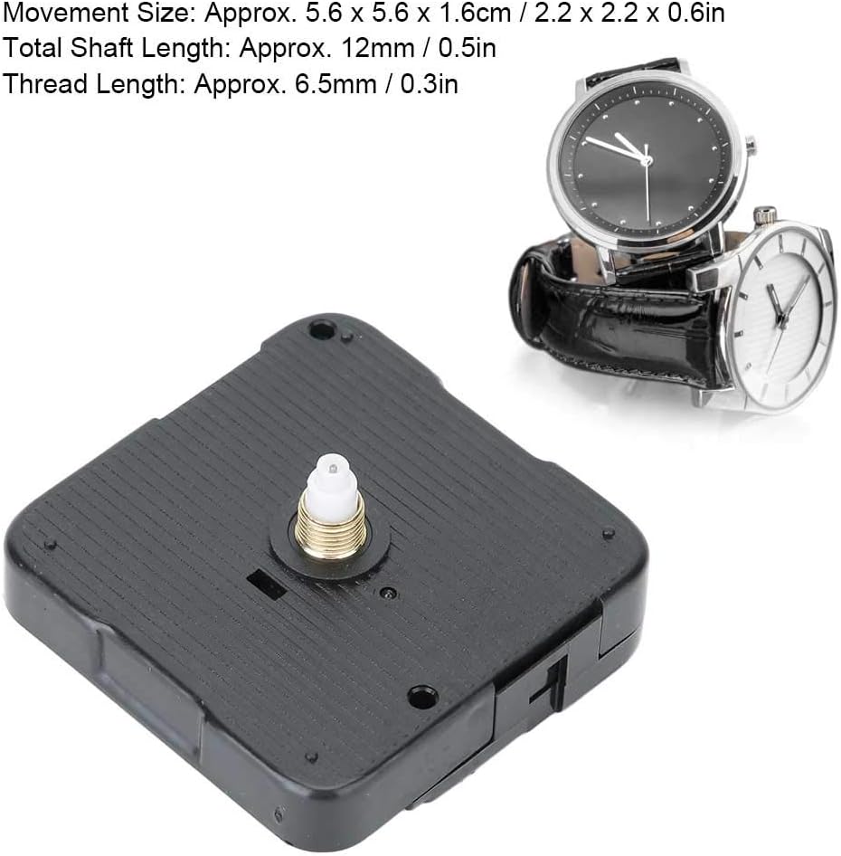 5pcs Quartz Clock Movement for Wall Clocks Scanning Motor DIY Replacement Kit with Black Cover