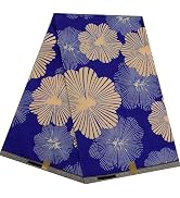 African Fabric 6 Yard Printed Wax Cloth African Ankara Fabric for Party Dress fp6383