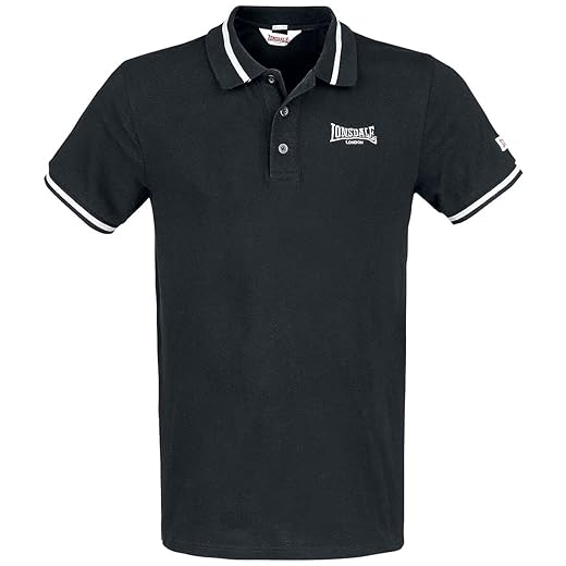 Lonsdale London Causton Männer Poloshirt Schwarz Basics, Casual Wear, Streetwear