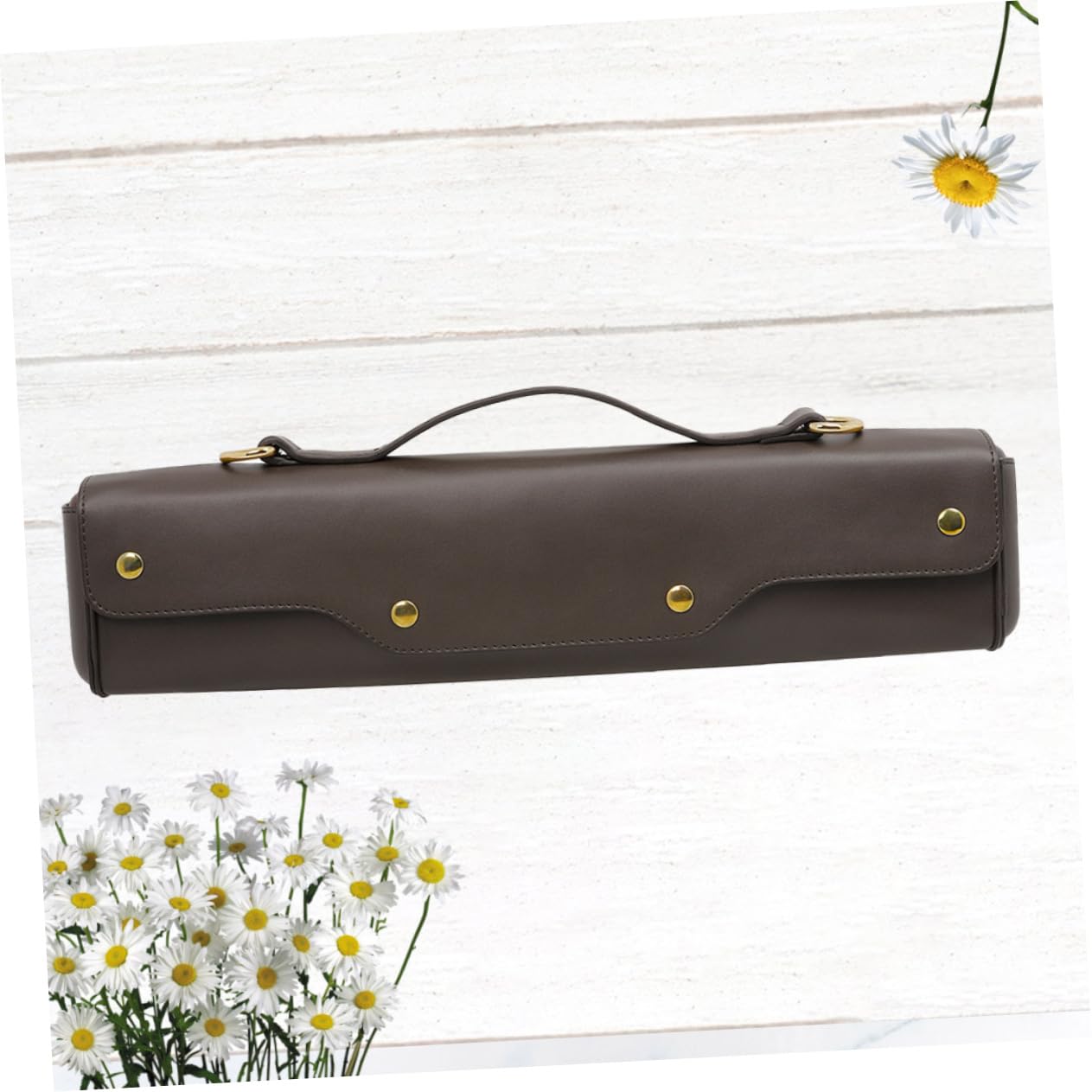 Toddmomy 1Pc Portable Flute Case Lightweight Flute Carry Bag with Shoulder Strap Padded Storage for Woodwind Instruments Stylish Coffee Color for Adults Women and Men