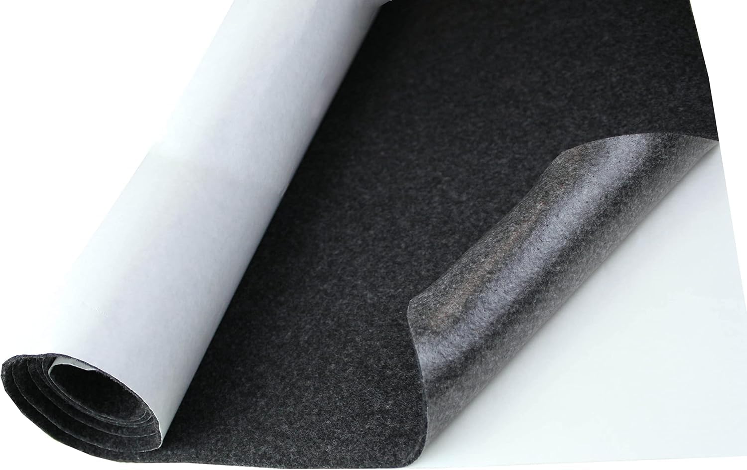 Feutrine Autocollante Noir 50x150cm - Rouleau de Feutrine Adhésive - Tissu Feutre Épais 4mm - Isolation phonique pour voitures et camping-cars - Feutrine loisirs créatifs - DIY