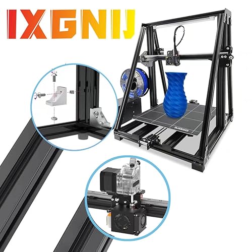 Miniatura 3 de Extrusión de aluminio con ranura en V 2020 para piezas de impresora 3D y CNC DIY negro 500mmX4