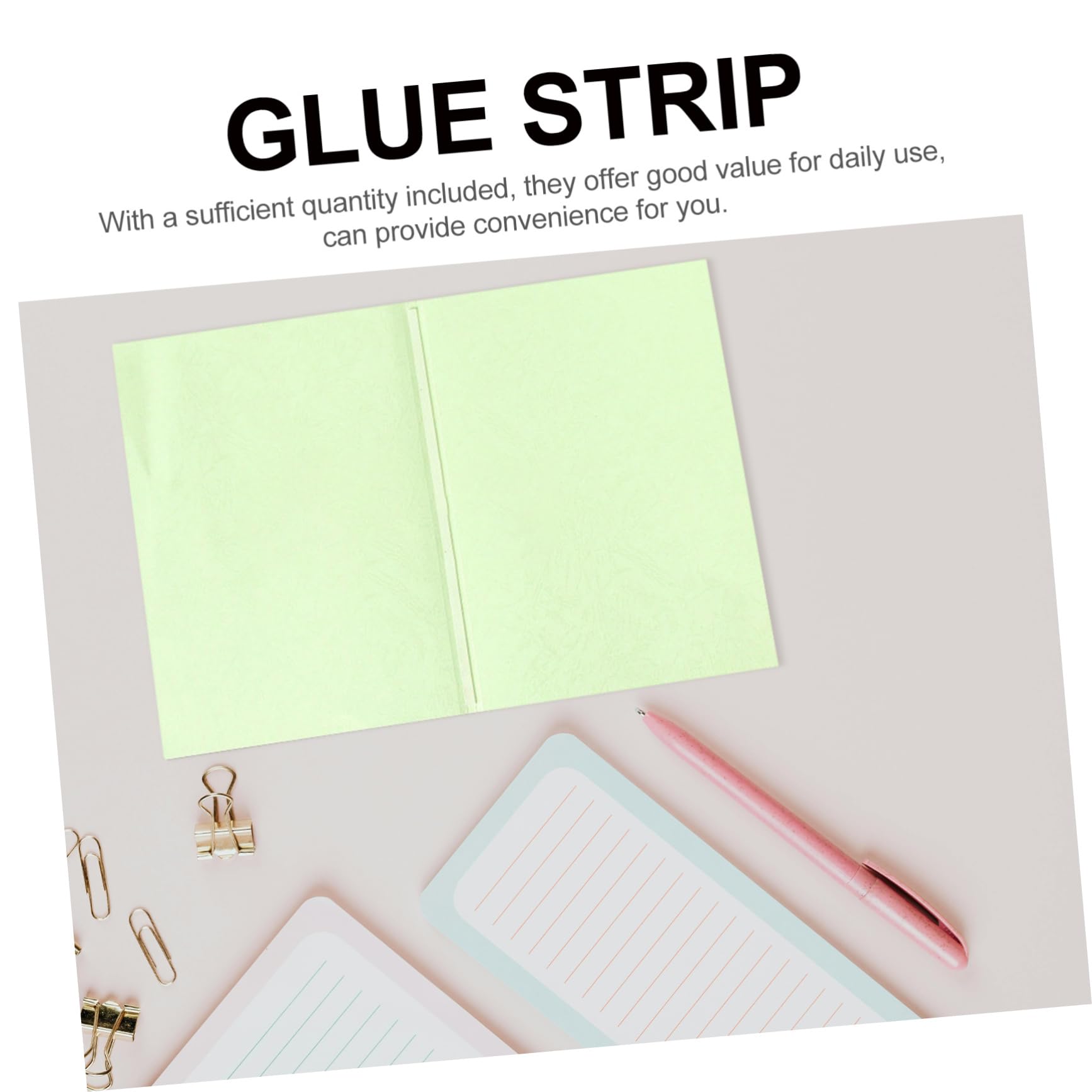 Gogogmee 3sets Thermal Binding Glue Strips for Bookbinding 3-pack Book Repair Tape Book Glue Strips 20pcs*3