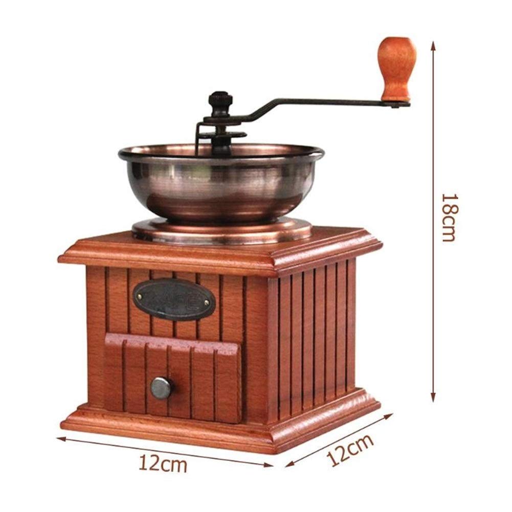 Molinillos de café manuales, Molinillo de café portátil de Mano, Molinillo de café con núcleo de cerámica, Molinillo pequeño (Negro)