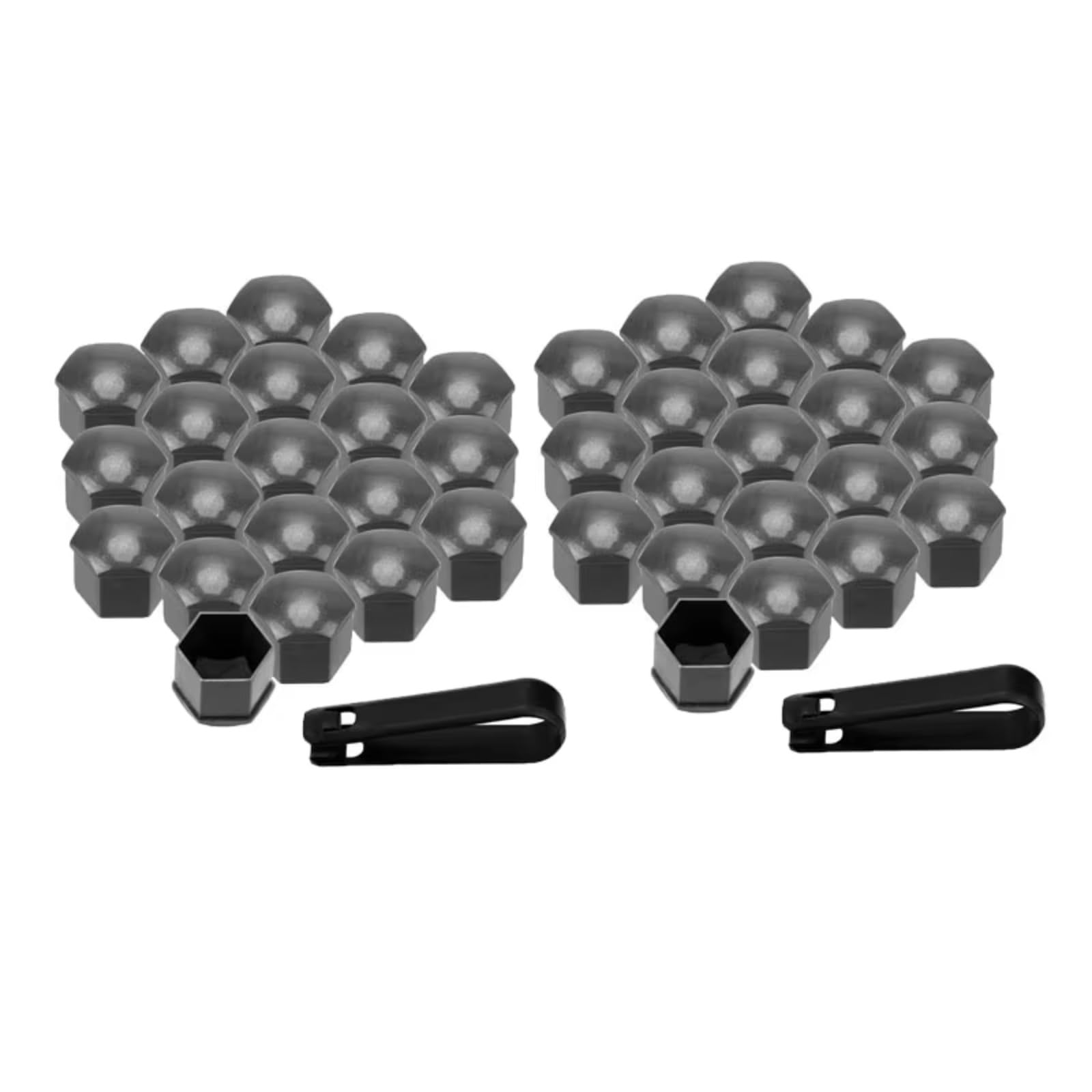Tappi di Protezione per Dadi Ruota Auto, copridadi per mozzo Auto, copridadi per Pneumatici Auto, 20/40 Pezzi 22/21/19/17 mm Argento 17 mm (19 mm/Grigio)