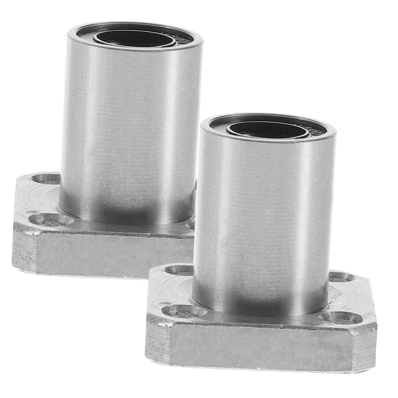 FUNOMOCYA 2pcs Linear Guide Axis Square Flange Linear Bearings Flanged Sleeve Bearings Bearing for Linear Motion Shaft Extra Long Bearings Extra Long Linear Bearings Flange Bearing Silver
