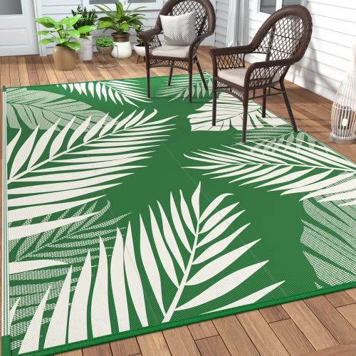 GENIMO Outdoor Rug 5' x 8' Waterproof for Patios Clearance, Reversible Plastic Straw Camping Rug...