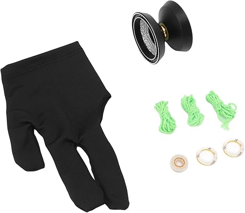 Miniatura 5 de Yoyo, Responsive Yoyo Principiante Negro Jugador de Moda Yoyo Juguete Regalo con Cojinetes de Repuesto Cuerdas