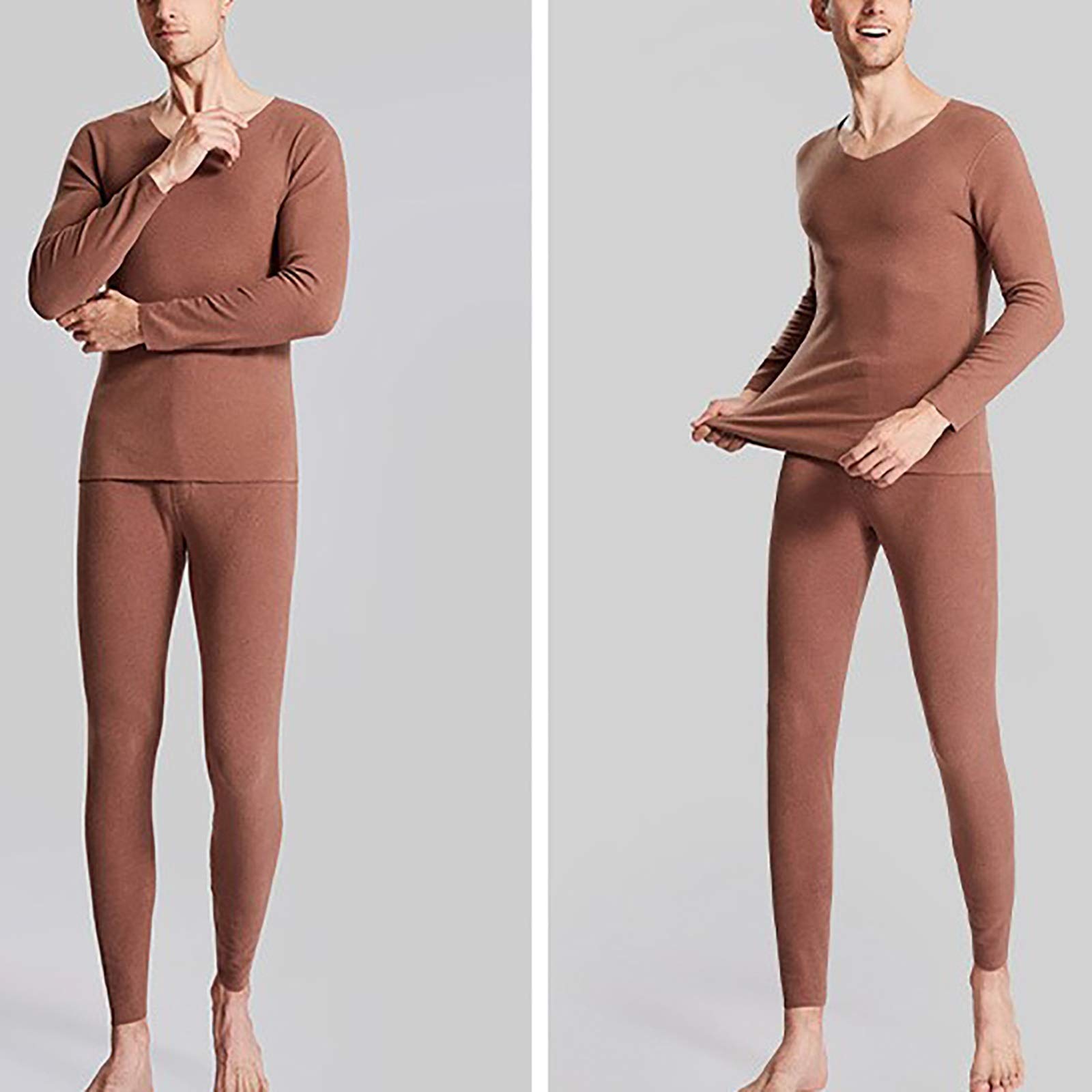 G&F Hombres Ropa Interior Térmica Capa Base Manga Larga Calzoncillos Largos Pantalones Legging Respirable Invierno