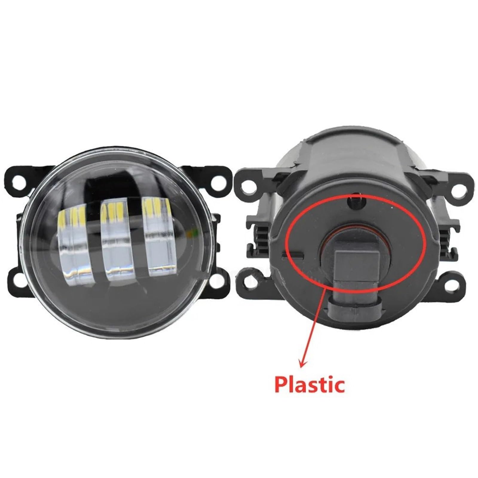 Światła drogowe Do L200 Triton Strada Hunter 2006-2015 | 2x Okrągły Przedni Zderzak LED Światła Przeciwmgielne Halogenowe Lampy Przeciwmgielne(White LED Fog Light)