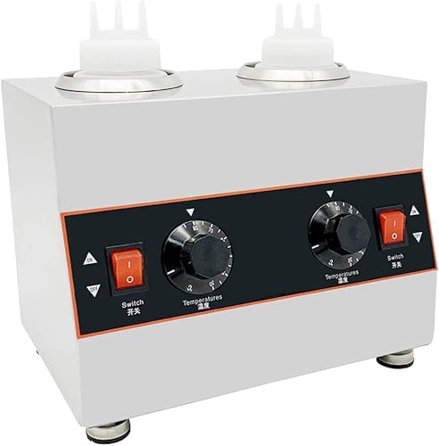 Miniatura 5 de Calentador de botellas de salsa con botellas exprimibles, calentador de salsa de chocolate y queso, dispensador de salsa de caramelo (plata (botella