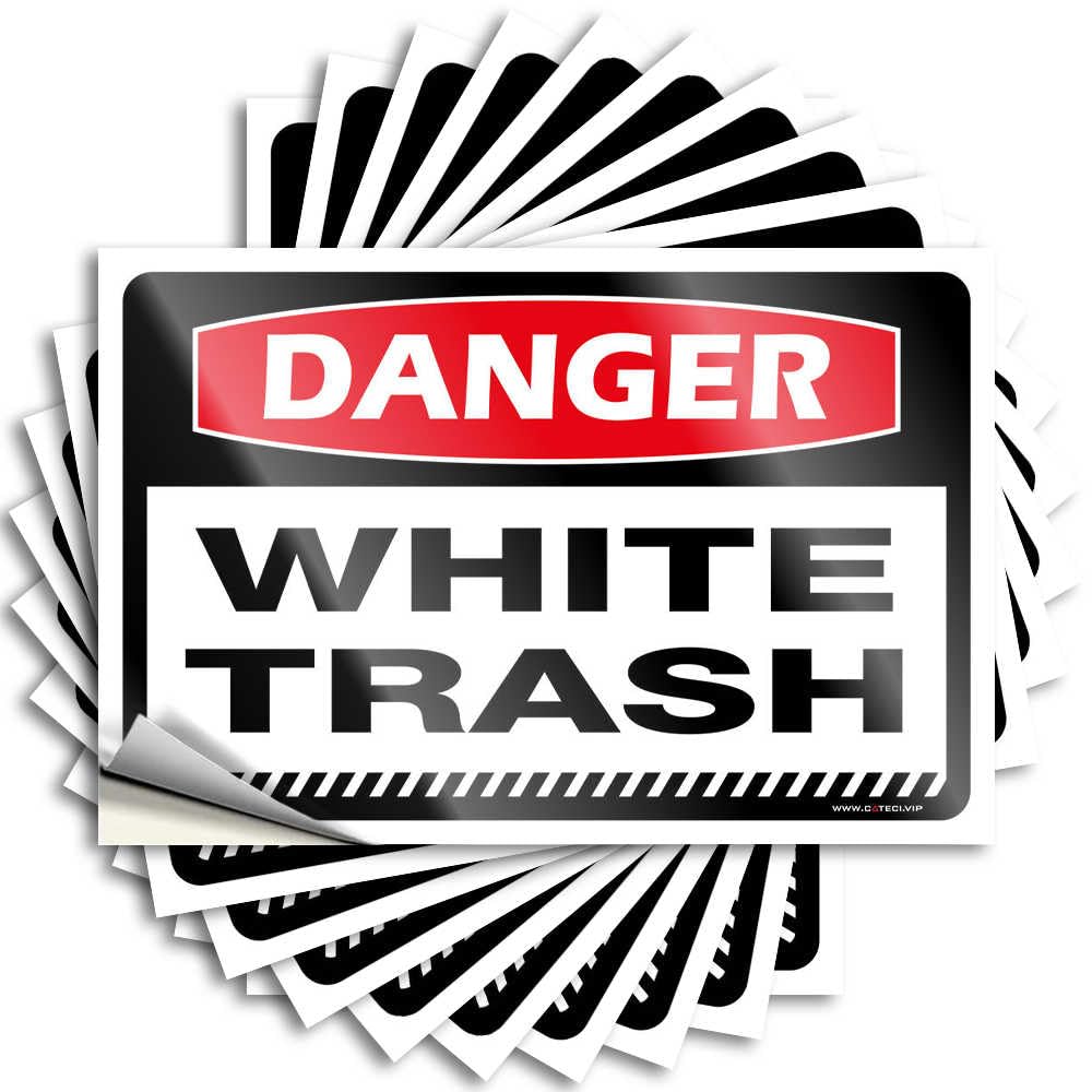 Fun, Stickers Laptop Danger White Trash | Sports Mimosa(8X12CM)