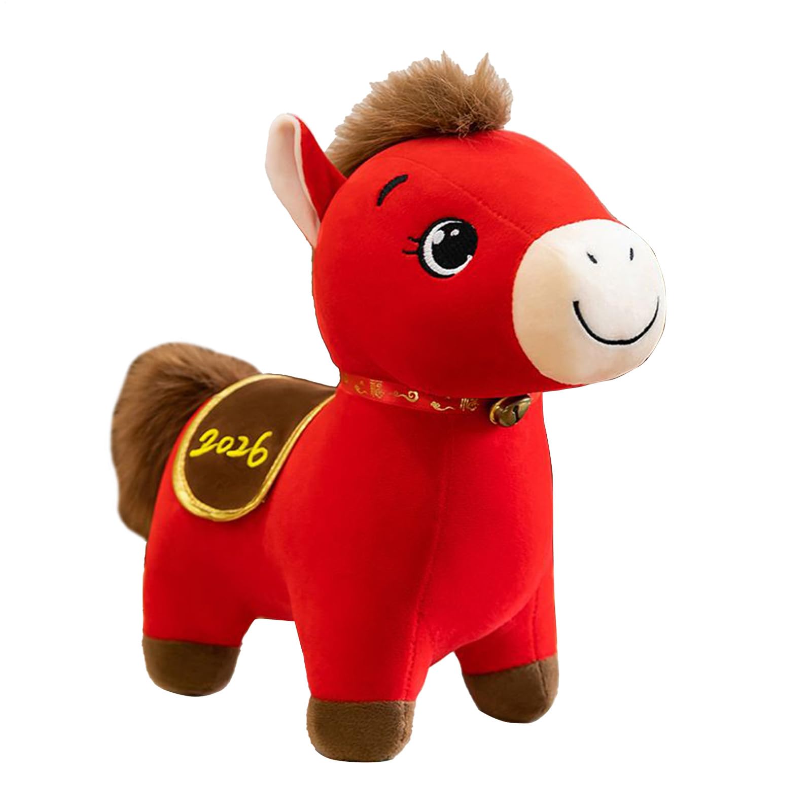 赤い馬型ぬいぐるみ Amazon.co.jp: 2026年 午年 ぬいぐるみ | 40cm 赤いマスコット馬