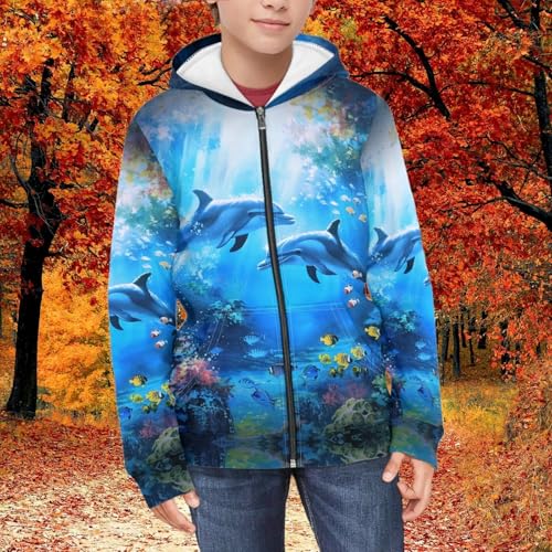 Agoviwo Funny Graphic Zip up Hoodie Boys Y2k Athletic Hoodies Sweatshirt Workout Top for School3