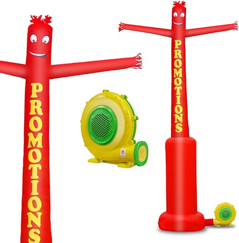 Bailarina inflable de tubo de aire de 15 pies con soplador completo, infla marioneta voladora con soplador de aire de 680 W, decoración de negocios,